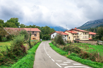 Fototapeta na wymiar rural town at basque country 