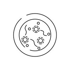 laboratory, health clinic, medical line icon on white background