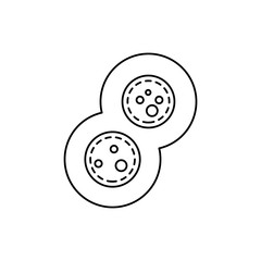 sickness, virus, hospital line icon on white background