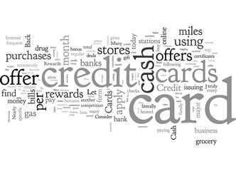 Fototapeta premium Cash Back And Rewards Credit Cards Offers You Can t Refuse