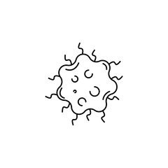 spirochete, bacteria, science line icon on white background