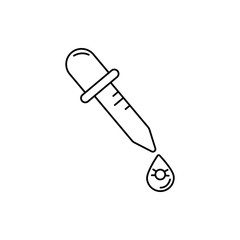 lab, pipette, tools and utensils line icon on white background