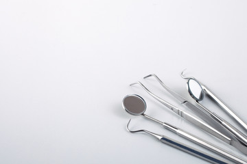 dental equipment in the glass