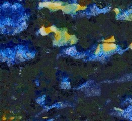 Original abstract painting at canvas. Mixed media pattern. Hand drawn art background.