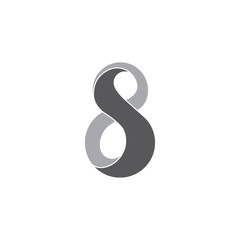 abstract letter s infinity ribbon logo vector