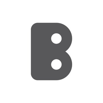 letter b8 simple geoemtric logo vector