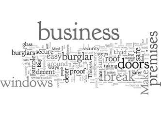 Fototapeta premium Burglar Proof Your Business Now