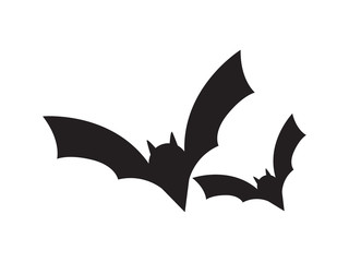 Silhouette of a bats. Halloween concept - Vector illustration