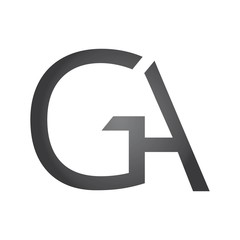 letter ga logo vector - obrazy, fototapety, plakaty