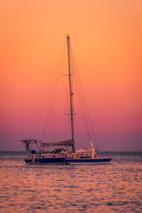 sailboat at sunset