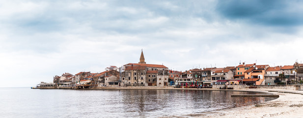 Panoramic view of beautiful city Umago Croatia