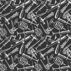 Seamless pattern with different corkscrews