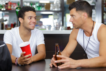 having a beer after working out