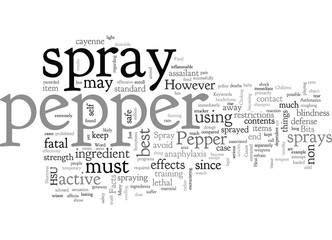 Bits of Pepper Spray Facts