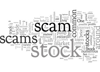 Beware Of Stock Scams