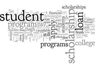 Between Scholarship Programs And Student Loans - obrazy, fototapety, plakaty