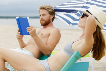 couple having fun on the beach