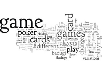 Badugi Poker Its a Change