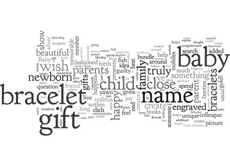 Fototapeta na wymiar Baby Name Bracelet The Perfect Gift For A Newborn Baby