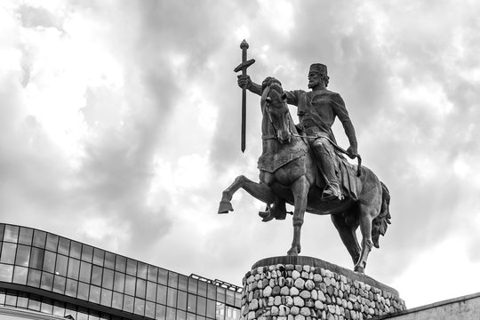 Statue Of King Erekle (Heraclius) II In Telavi, Georgia.