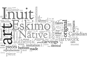 Fototapeta premium Authenticity of Eskimo Inuit Art Native Indian Art