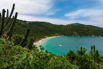 Famous Praia do Forno with turquoise water in Arraial do Cabo, Rio de Janeiro, Brazil