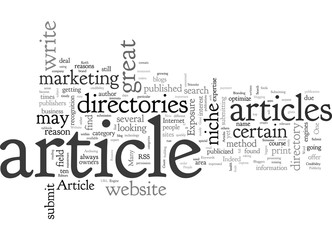 Fototapeta premium Article Directories Ten Great Reasons To Submit Articles To Them by Keith P Stieneke