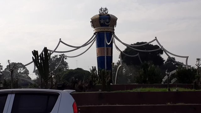  crown roundabout of sultan ibrahim in kluang  johor malaysia
