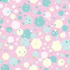Abstract seamless pattern illustration of hexagons
