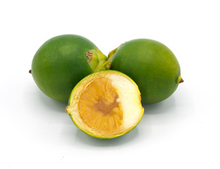 Betel nut  on a white background.