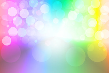 Naklejka premium circle graphics bokeh blurred light background pastels color in unicorn pattern concept
