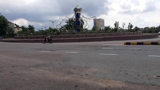  crown roundabout of sultan ibrahim in kluang  johor malaysia
