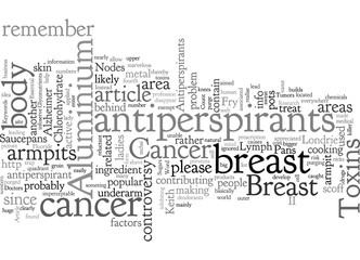 Fototapeta na wymiar Antiperspirants And Breast Cancer