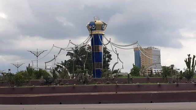  crown roundabout of sultan ibrahim in kluang  johor malaysia
