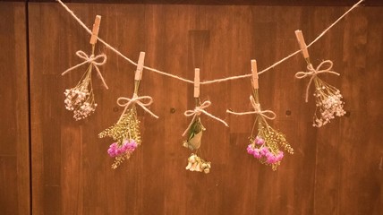 dried flower garland