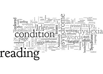 Fototapeta premium Adult Dyslexia And Related Conditions Irlen Syndrome