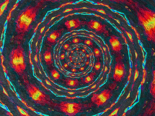 Colorful digital graphic kaleidoscope symmetry mandala style in laser light trial pattern, Tie Dye , spiderweb art abstract background for art projects, banner, business,   card, 3D, template