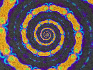 Colorful digital graphic kaleidoscope symmetry mandala style in laser light trial pattern, Tie Dye , spiderweb art abstract background for art projects, banner, business,   card, 3D, template