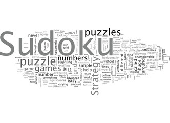 Obraz premium A Sudoku Strategy Or Just A Puzzle