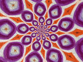 Colorful digital graphic kaleidoscope symmetry mandala style in laser light trial pattern, Tie Dye , spiderweb art abstract background for art projects, banner, business,   card, 3D, template