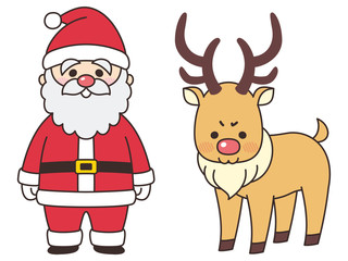 サンタクロースと赤鼻のトナカイ　クリスマス