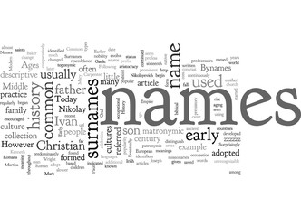 A History of Names