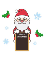 サンタクロースとボード　クリスマス