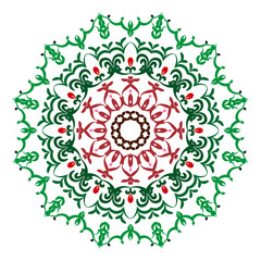 Mandala pattern black and white good mood