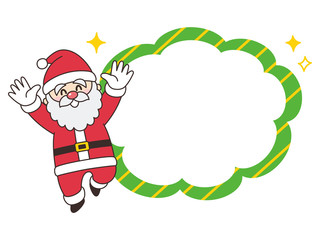 サンタクロース 　吹き出し　クリスマス