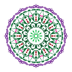 Mandala pattern black and white good mood