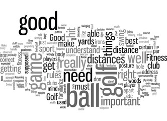 Fototapeta na wymiar Important Things You Need To Know In Golf