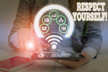 Handwriting text writing Respect Yourself. Conceptual photo believing that you good and worthy...