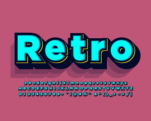 Modern pop art alphabet design