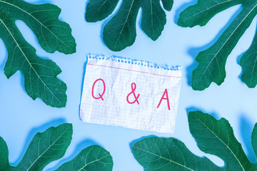 Writing note showing Q And A. Business concept for a period of time or an occasion when someone...